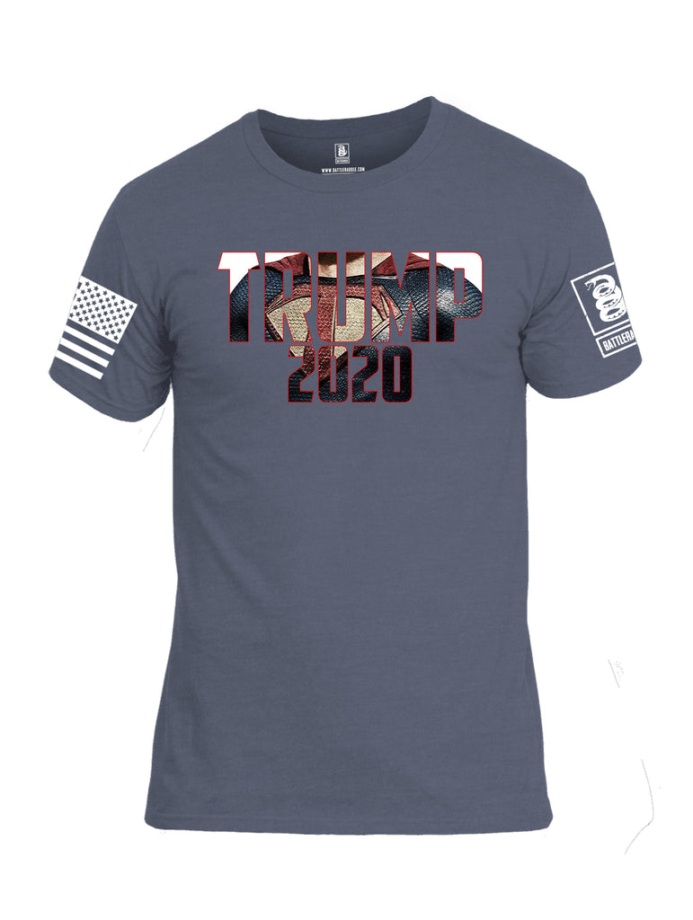 Battleraddle Super Trump 2020 White Sleeve Print Mens Cotton Crew Neck T Shirt