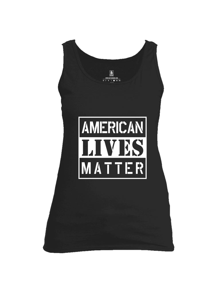 Battleraddle American Lives Matter Women Cotton Cotton Tank Top