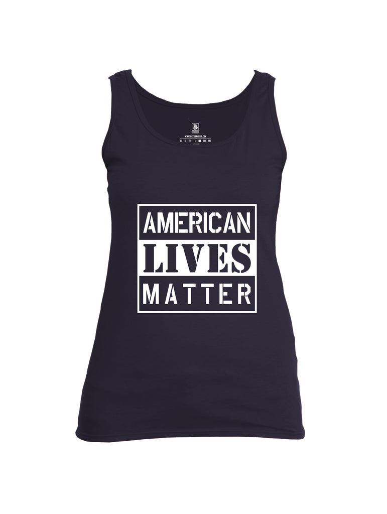 Battleraddle American Lives Matter Women Cotton Cotton Tank Top