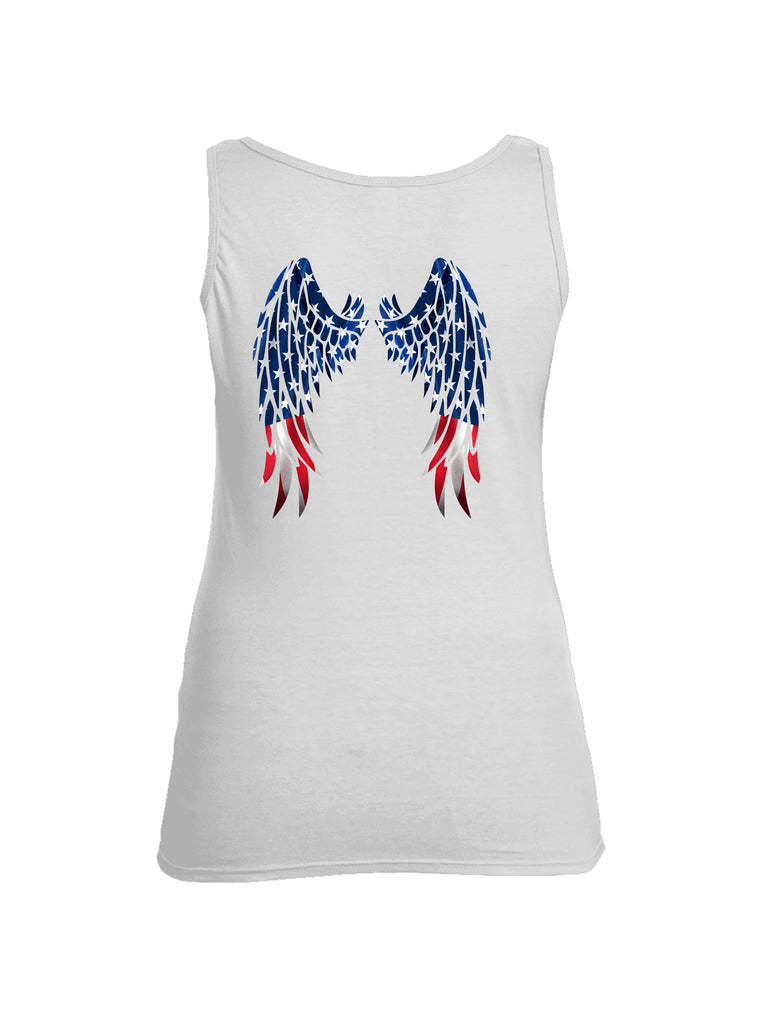 Battleraddle USA Flag Wings Womens Cotton Tank Top