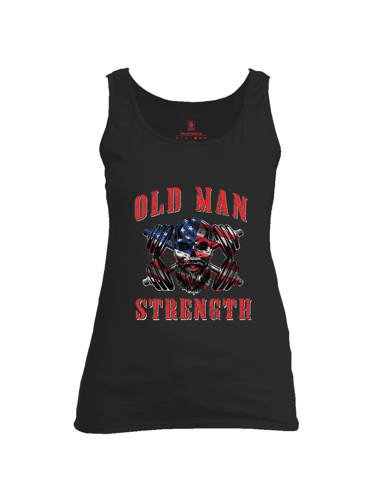 Battleraddle Old Man Strength Womens Cotton Tank Top