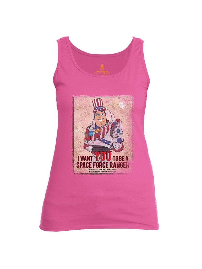 Battleraddle I Want You To Be A Space Force Ranger Womens Cotton Tank Top