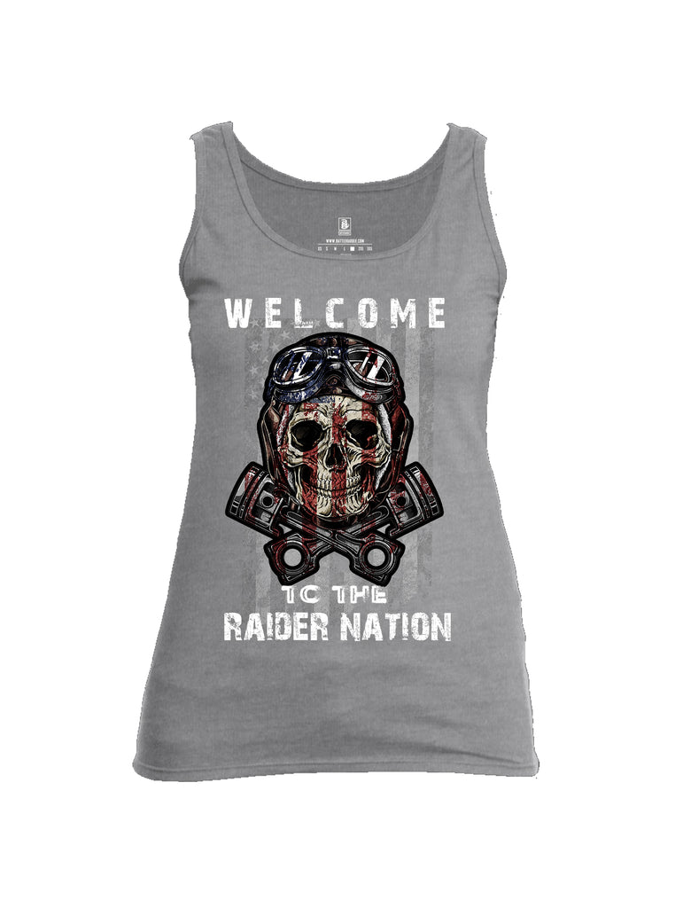 Battleraddle Welcome To The Raider Nation Womens Cotton Tank Top