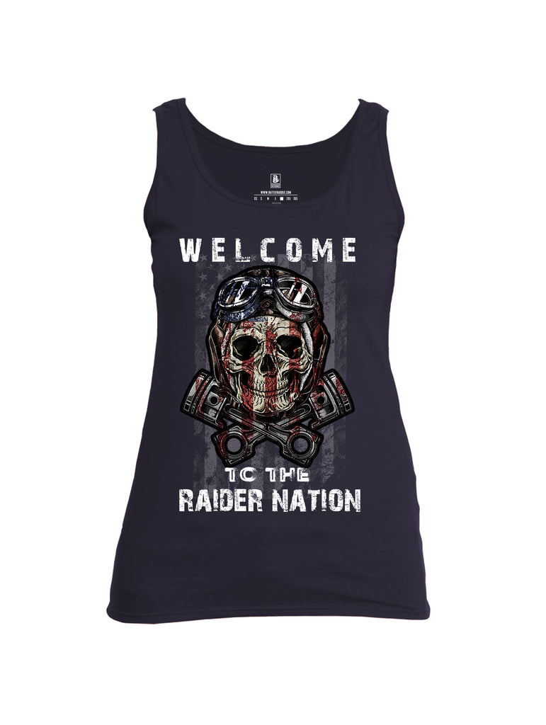 Battleraddle Welcome To The Raider Nation Womens Cotton Tank Top