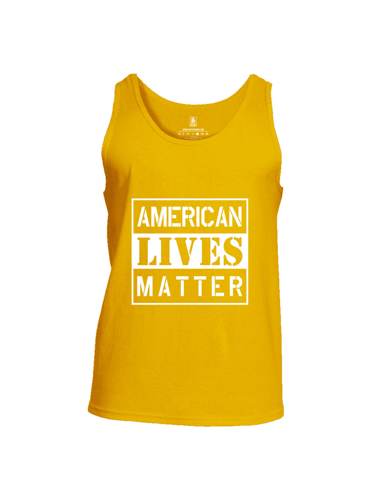 Battleraddle American Lives Matter Men Cotton Cotton Tank Top