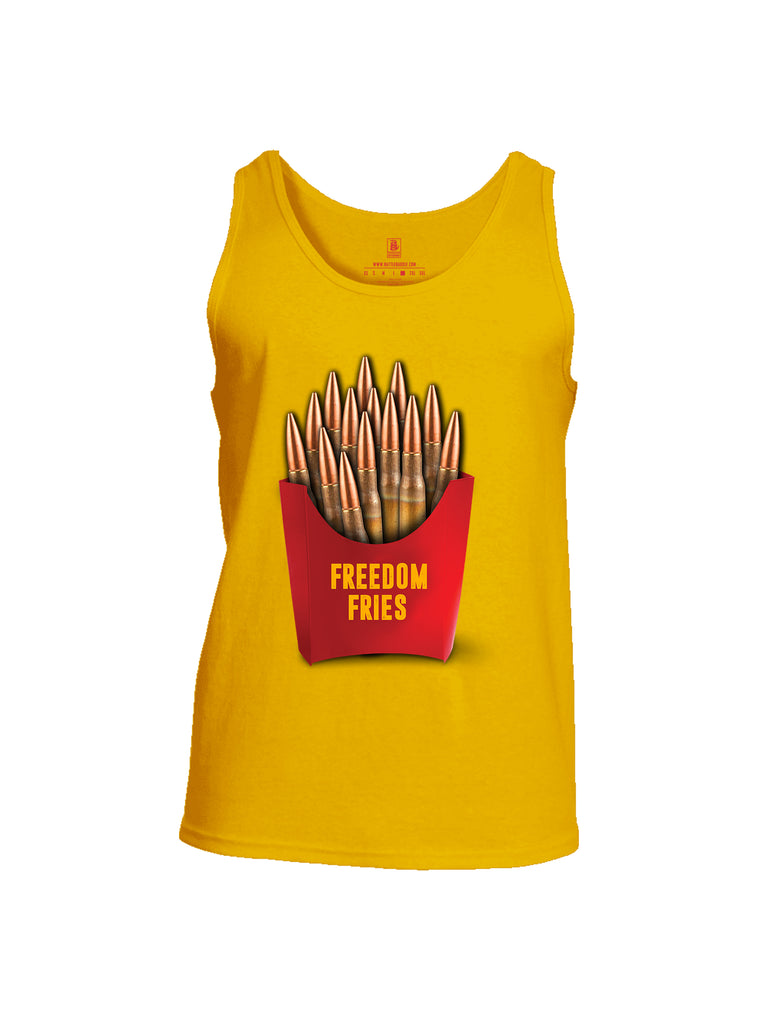Battleraddle Freedom Fries Men Cotton Cotton Tank Top