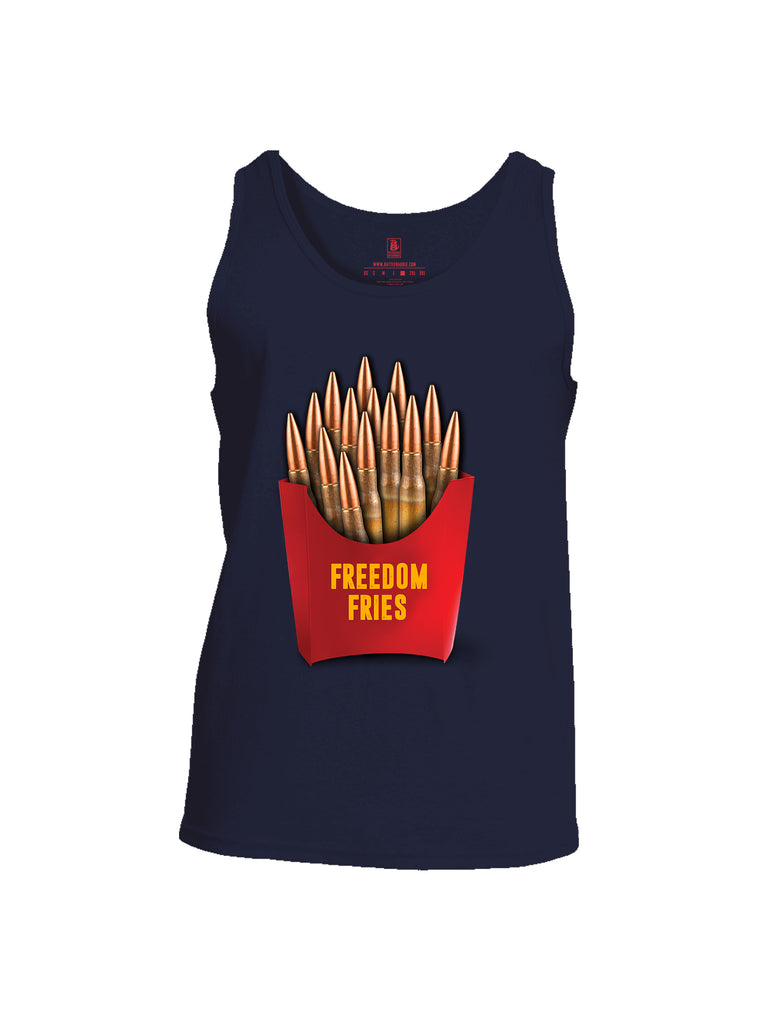 Battleraddle Freedom Fries Men Cotton Cotton Tank Top