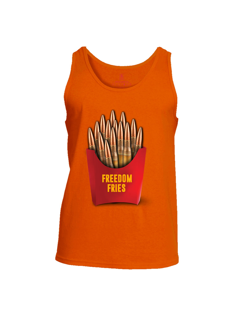 Battleraddle Freedom Fries Men Cotton Cotton Tank Top