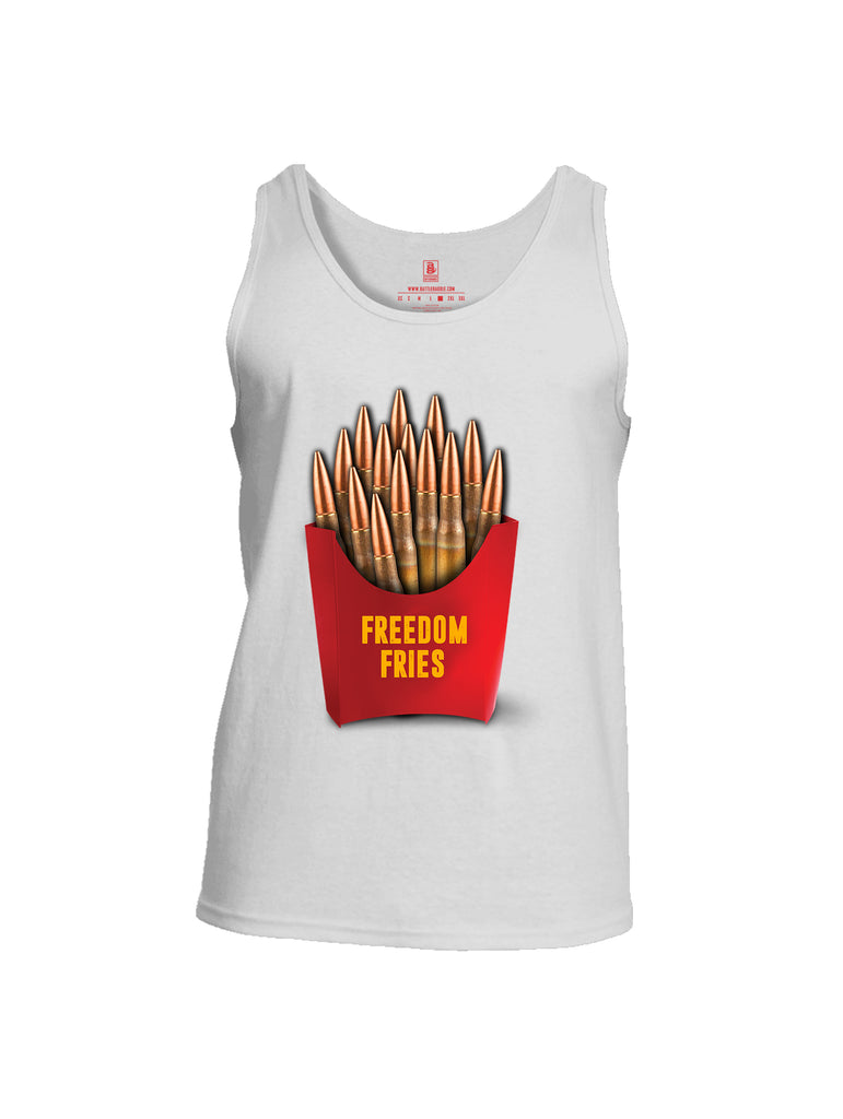 Battleraddle Freedom Fries Men Cotton Cotton Tank Top