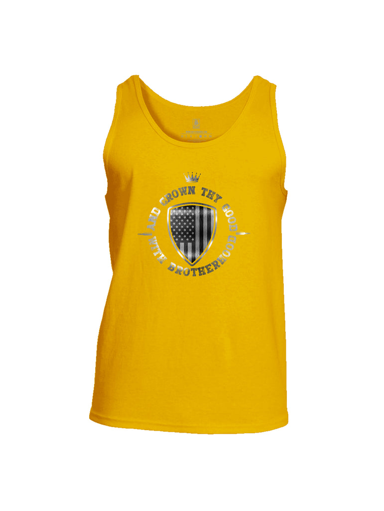 Battleraddle And Crown Thy Good With Brotherhood Mens Cotton Tank Top