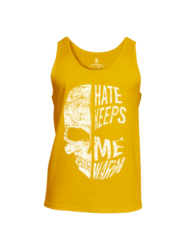 Battleraddle Hate Keeps Me Warm Skull Mens Cotton Tank Top