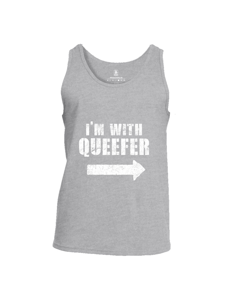 Battleraddle Im With Queefer Mens Cotton Tank Top