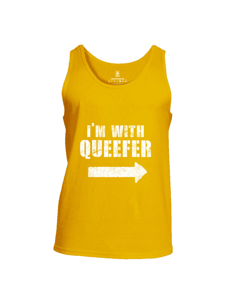 Battleraddle Im With Queefer Mens Cotton Tank Top