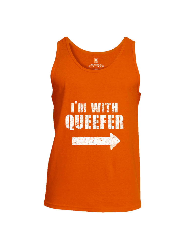 Battleraddle Im With Queefer Mens Cotton Tank Top