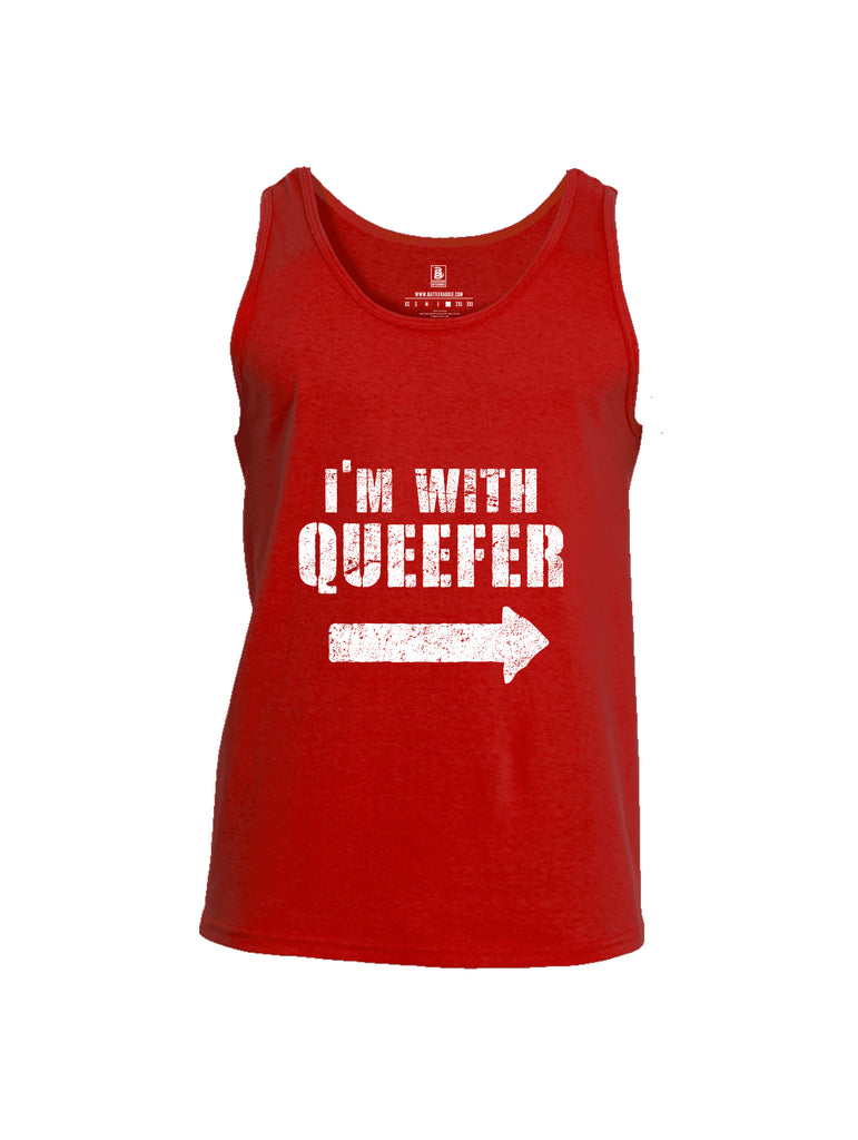 Battleraddle Im With Queefer Mens Cotton Tank Top