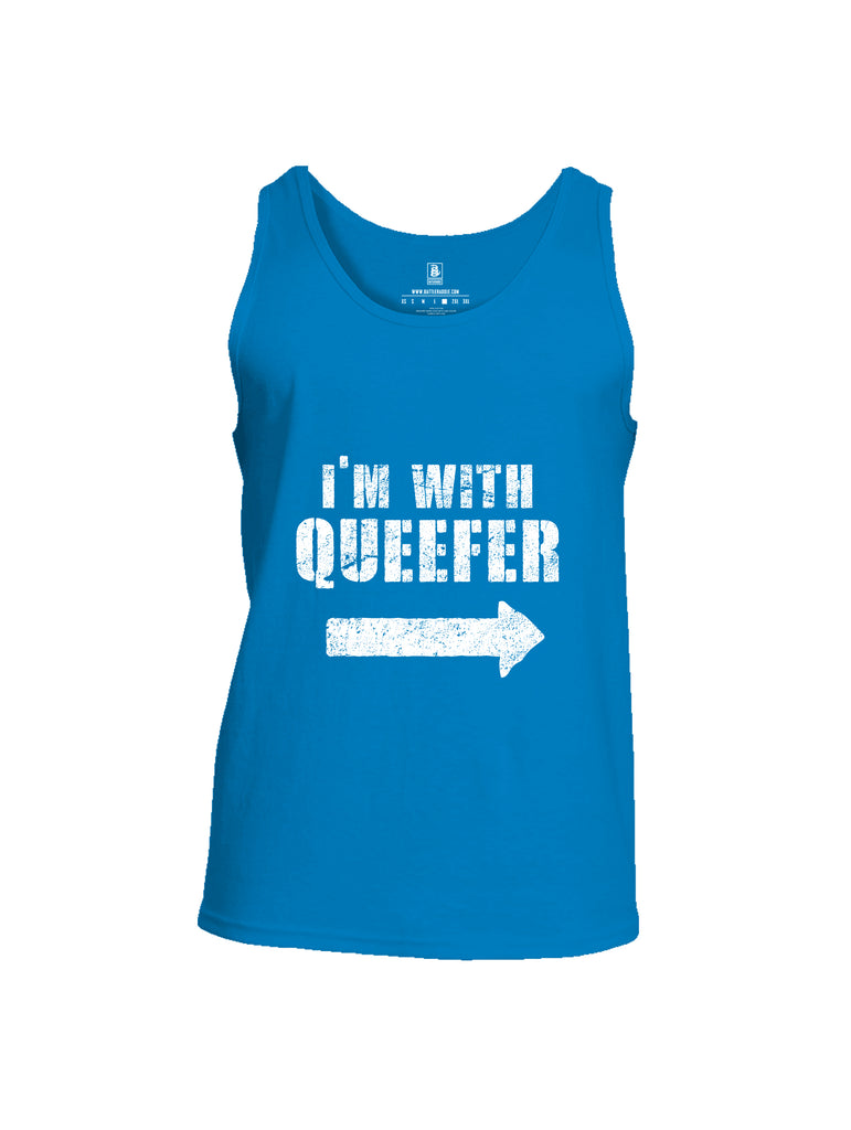 Battleraddle Im With Queefer Mens Cotton Tank Top