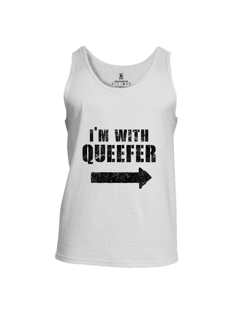 Battleraddle Im With Queefer Mens Cotton Tank Top