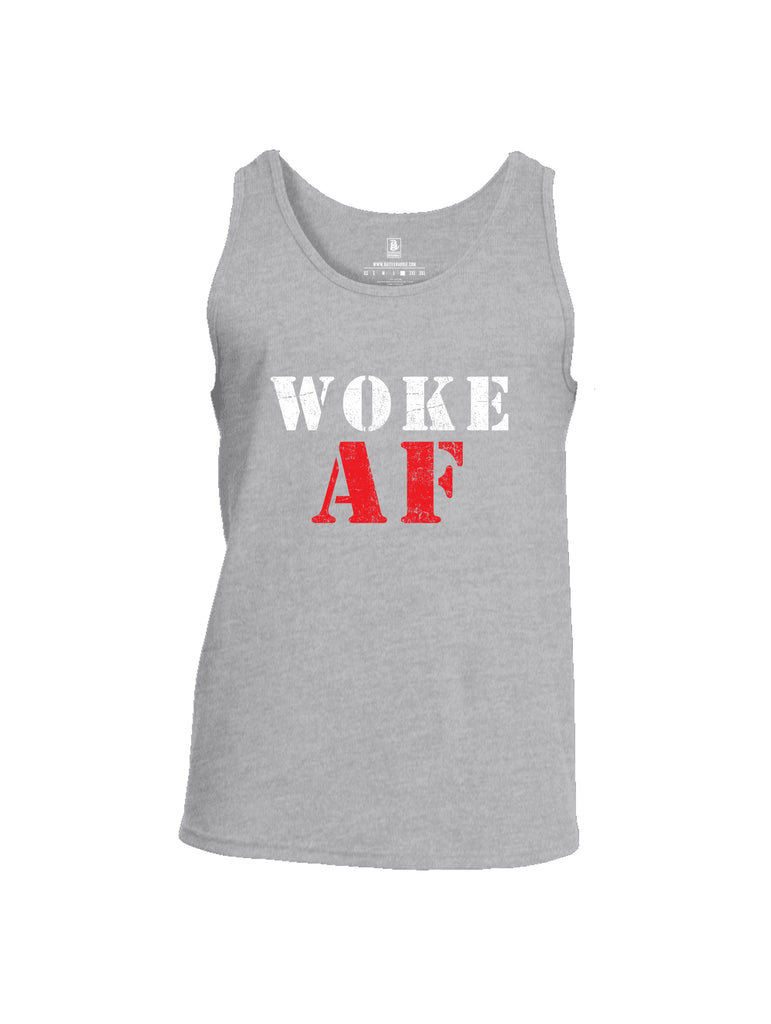 Battleraddle Woke AF Mens Cotton Tank Top