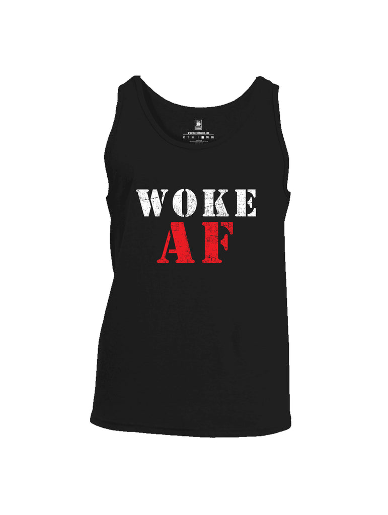 Battleraddle Woke AF Mens Cotton Tank Top