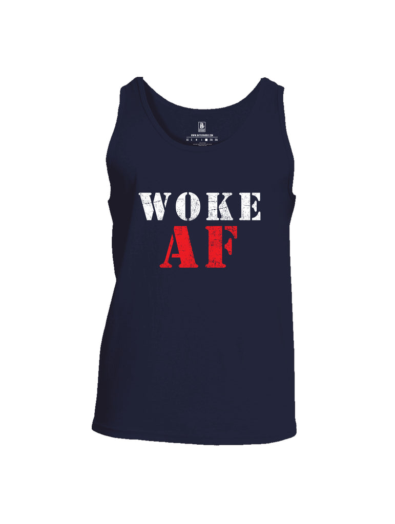 Battleraddle Woke AF Mens Cotton Tank Top