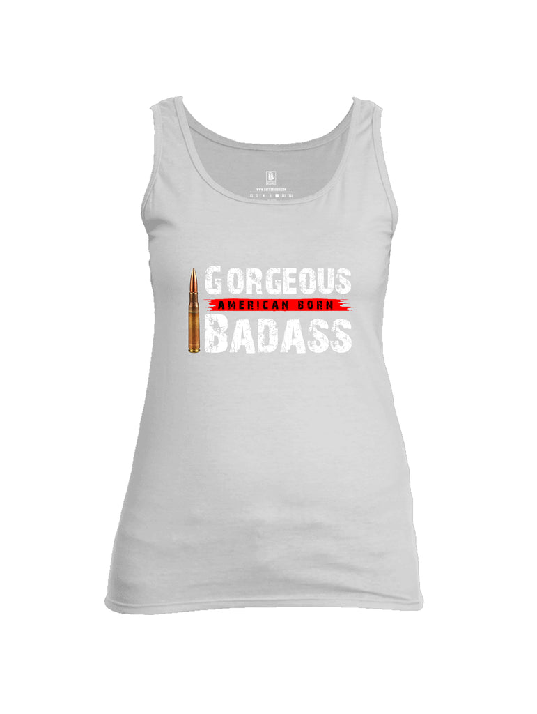 Battleraddle Gorgeous American Born Badass Womens Cotton Tank Top