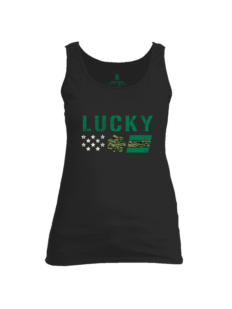 Battleraddle Lucky Leaf Womens Cotton Tank Top