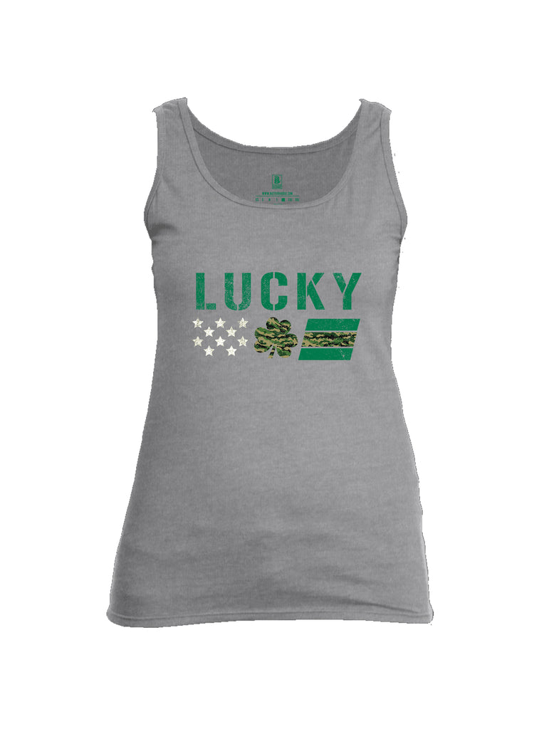 Battleraddle Lucky Leaf Womens Cotton Tank Top