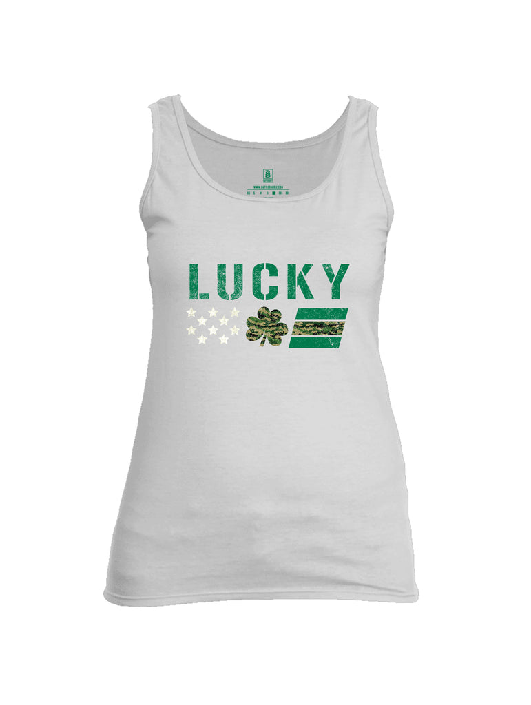 Battleraddle Lucky Leaf Womens Cotton Tank Top