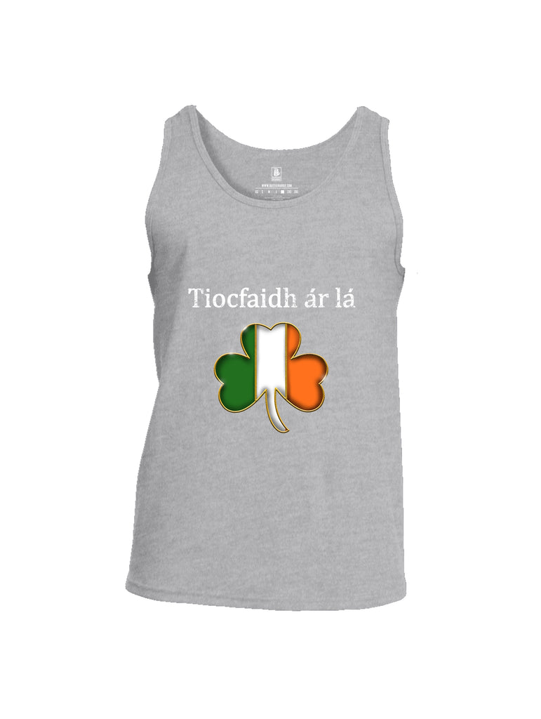 Battleraddle Tiocfaidh ar la Irish Flag Clover Mens Cotton Tank Top