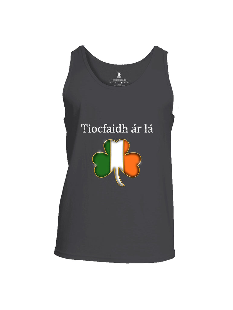 Battleraddle Tiocfaidh ar la Irish Flag Clover Mens Cotton Tank Top