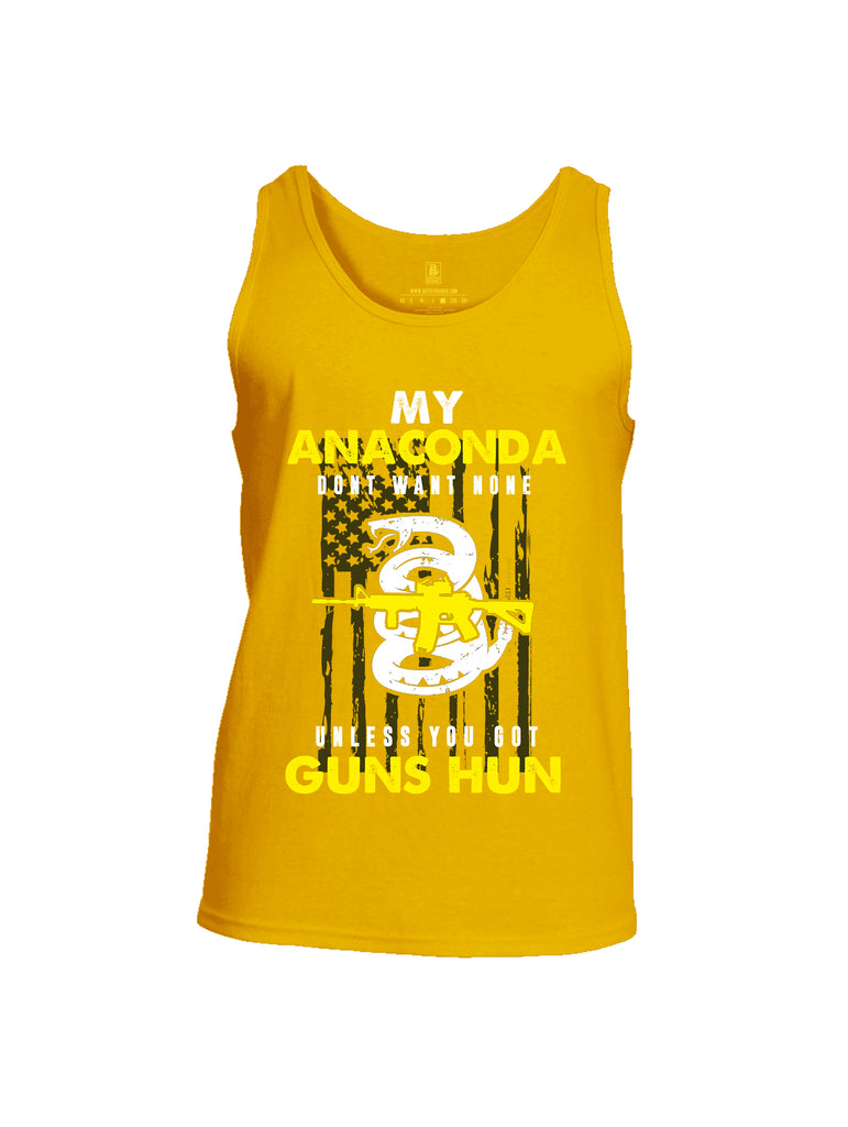 Battleraddle My Anaconda Dont Want None Unless You Got Guns Hun Mens Cotton Tank Top