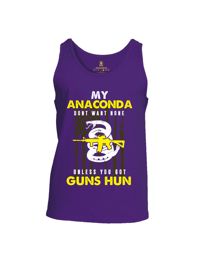 Battleraddle My Anaconda Dont Want None Unless You Got Guns Hun Mens Cotton Tank Top