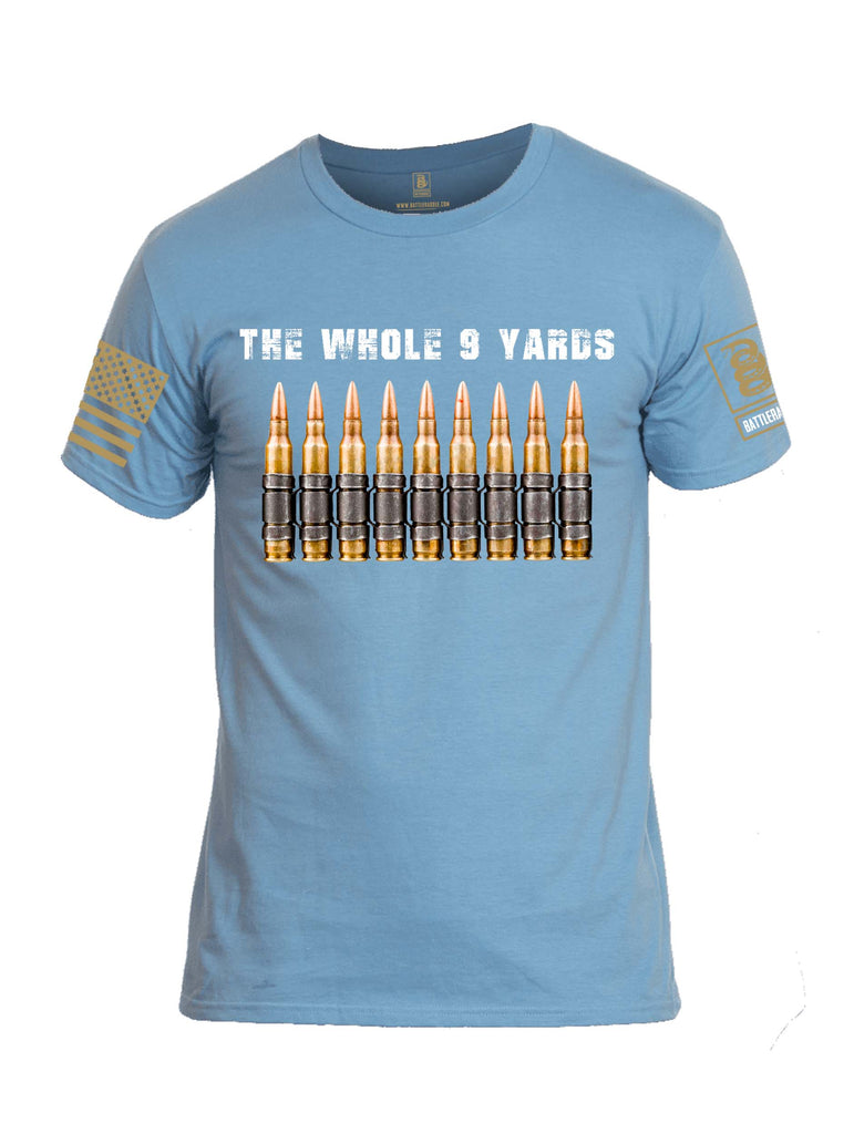 Battleraddle The Whole 9 Yards Brass Sleeve Print Mens Cotton Crew Neck T Shirt