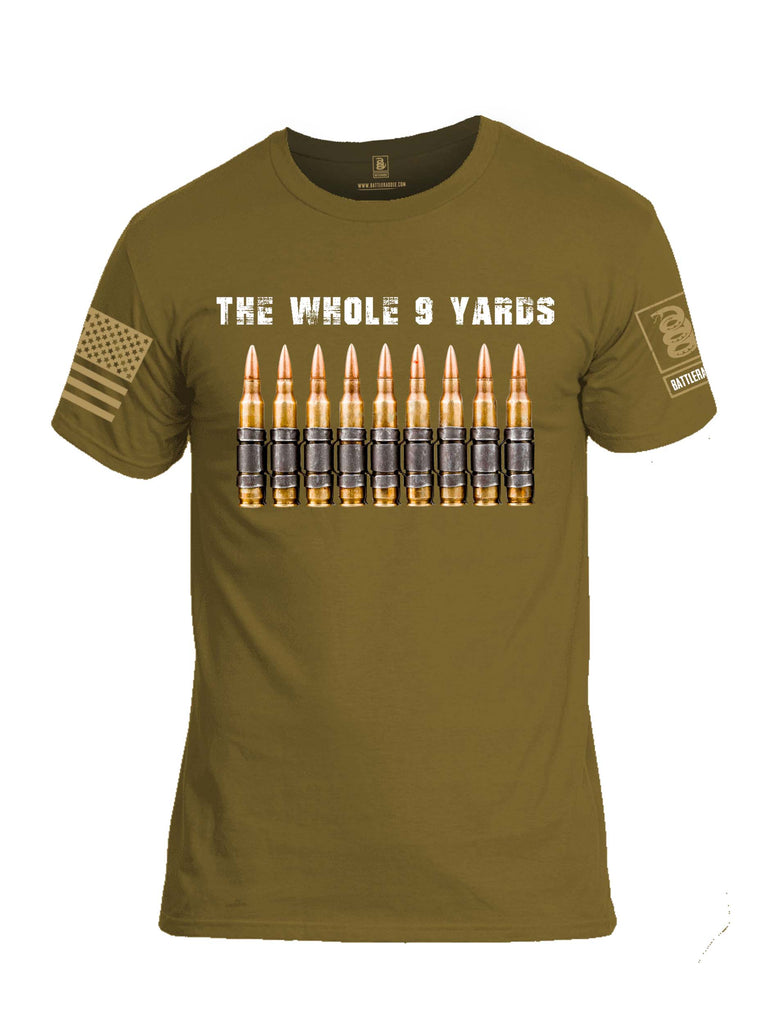 Battleraddle The Whole 9 Yards Brass Sleeve Print Mens Cotton Crew Neck T Shirt