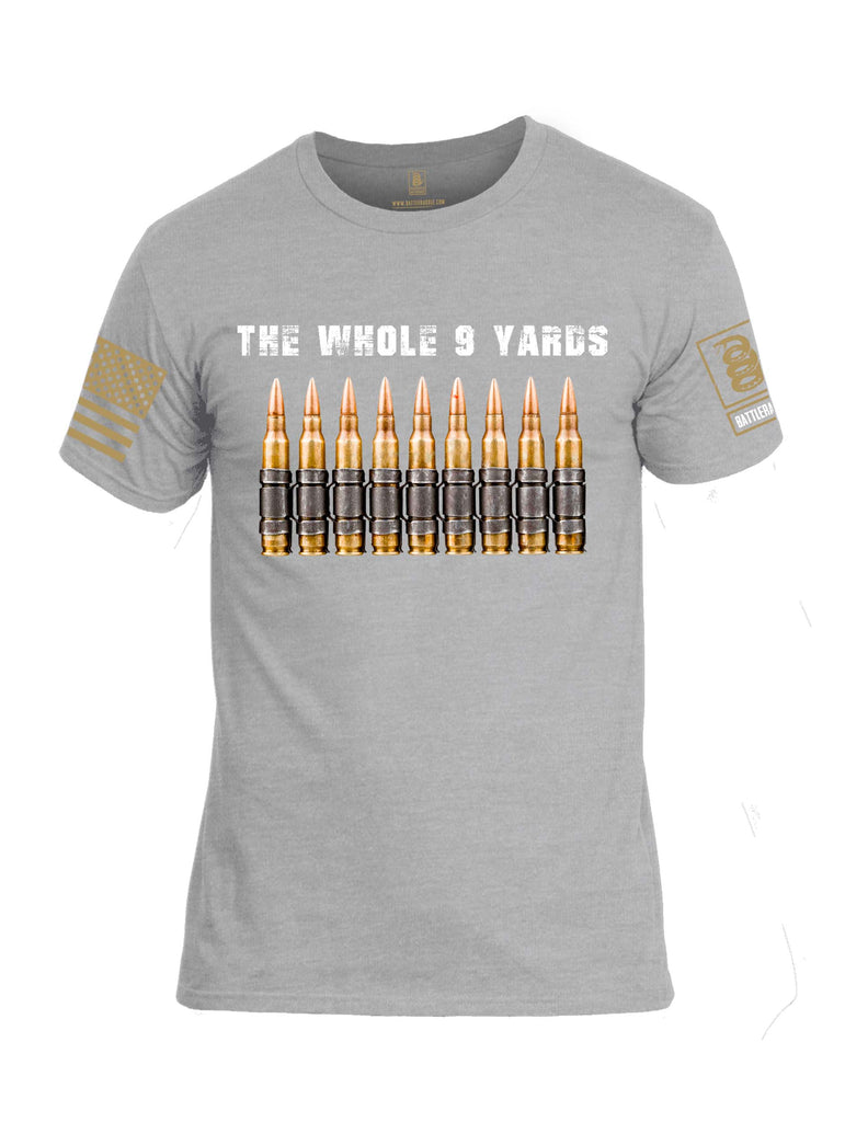 Battleraddle The Whole 9 Yards Brass Sleeve Print Mens Cotton Crew Neck T Shirt