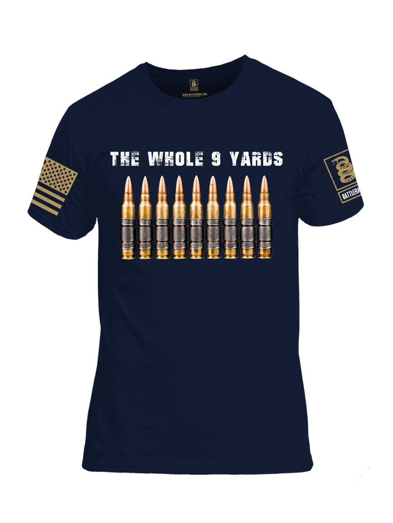 Battleraddle The Whole 9 Yards Brass Sleeve Print Mens Cotton Crew Neck T Shirt