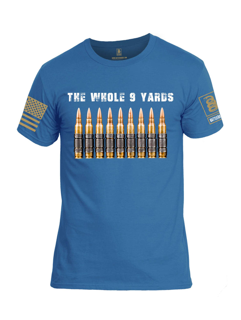 Battleraddle The Whole 9 Yards Brass Sleeve Print Mens Cotton Crew Neck T Shirt