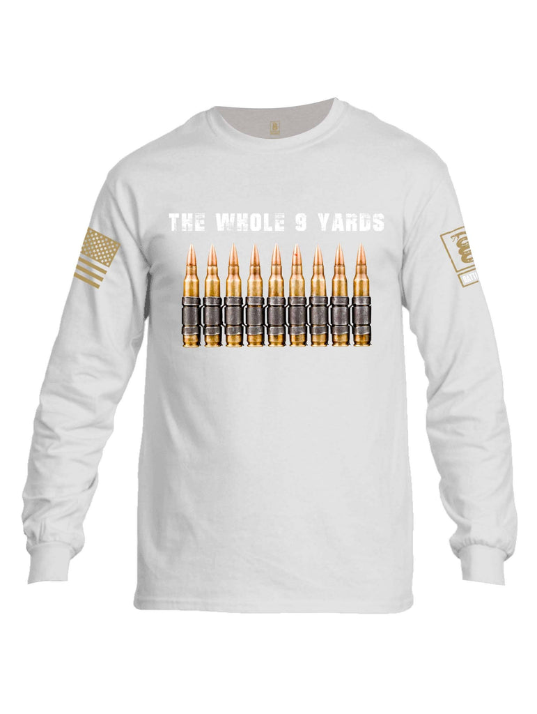 Battleraddle The Whole 9 Yards Brass Sleeve Print Mens Cotton Long Sleeve Crew Neck T Shirt shirt|custom|veterans|Men-Long Sleeves Crewneck Shirt