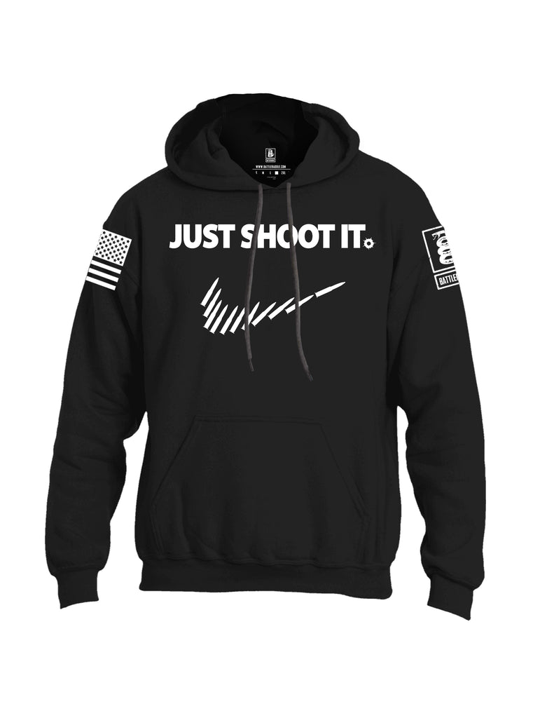 Battleraddle Just Shoot It Uni Cotton Blended Hoodie With Pockets