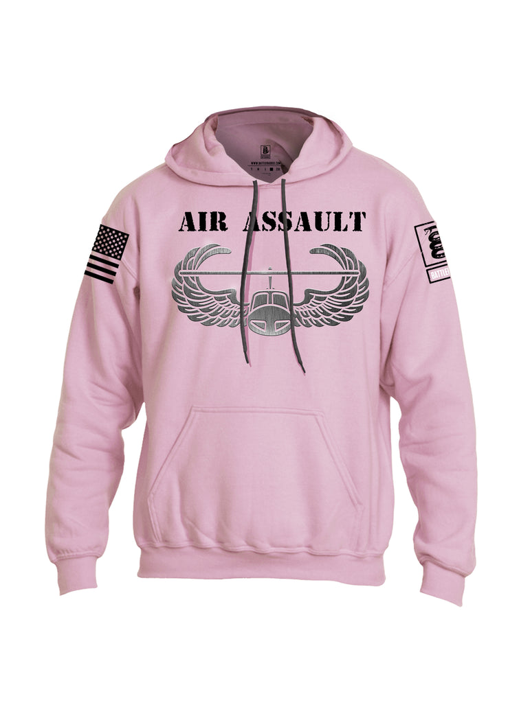 Battleraddle Air Assault Black Sleeve Print Mens Blended Hoodie With Pockets