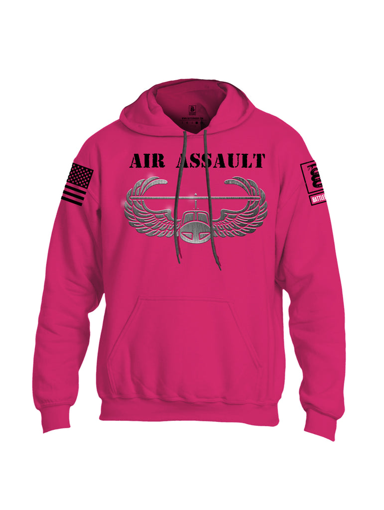 Battleraddle Air Assault Black Sleeve Print Mens Blended Hoodie With Pockets