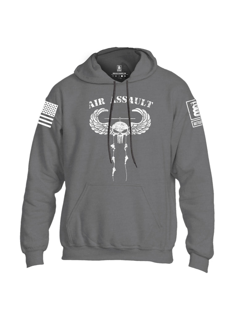 Battleraddle Air Assault Expounder White Sleeve Print Mens Blended Hoodie With Pockets