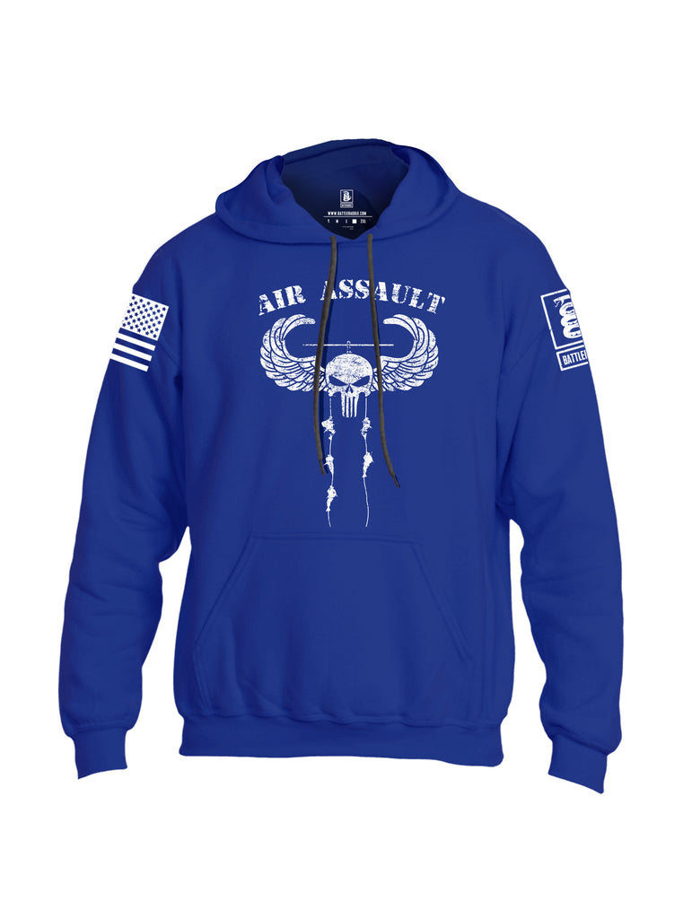 Battleraddle Air Assault Expounder White Sleeve Print Mens Blended Hoodie With Pockets