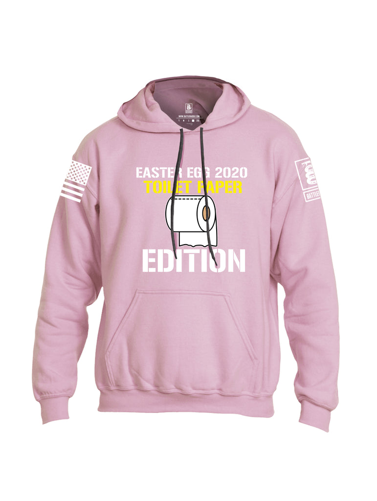 Battleraddle Easter Egg 2020 Toilet Paper Edition White Sleeve Print Mens Blended Hoodie With Pockets