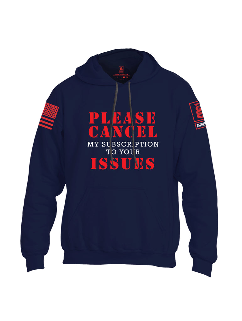 Battleraddle Please Cancel My Subscription To Your Issues Red Sleeve Print Mens Blended Hoodie With Pockets