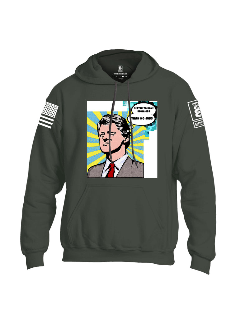 Battleraddle Better To Have Blow Jobs Than No Jobs White Sleeve Print Mens Blended Hoodie With Pockets