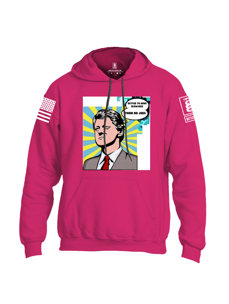 Battleraddle Better To Have Blow Jobs Than No Jobs White Sleeve Print Mens Blended Hoodie With Pockets