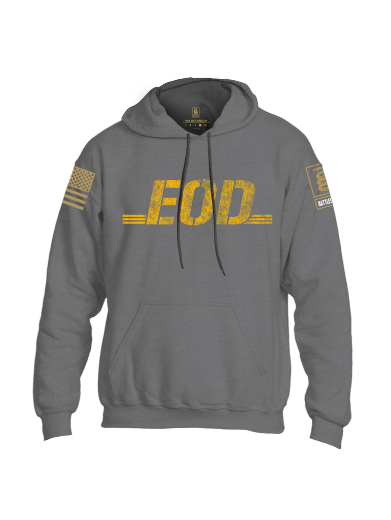 Battleraddle EOD Brass Sleeve Print Mens Blended Hoodie With Pockets