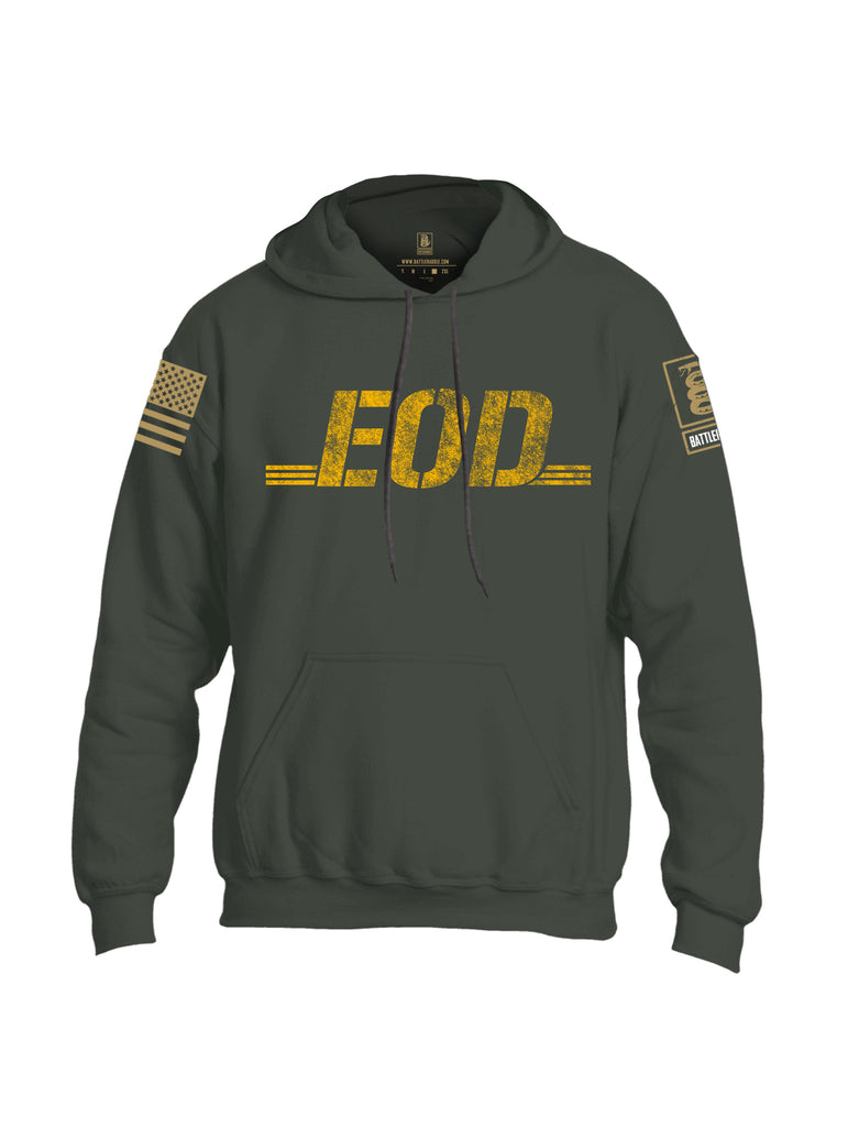 Battleraddle EOD Brass Sleeve Print Mens Blended Hoodie With Pockets