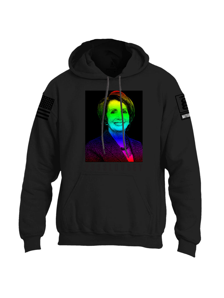 Battleraddle Pusslousey Black Sleeve Print Mens Blended Hoodie With Pockets